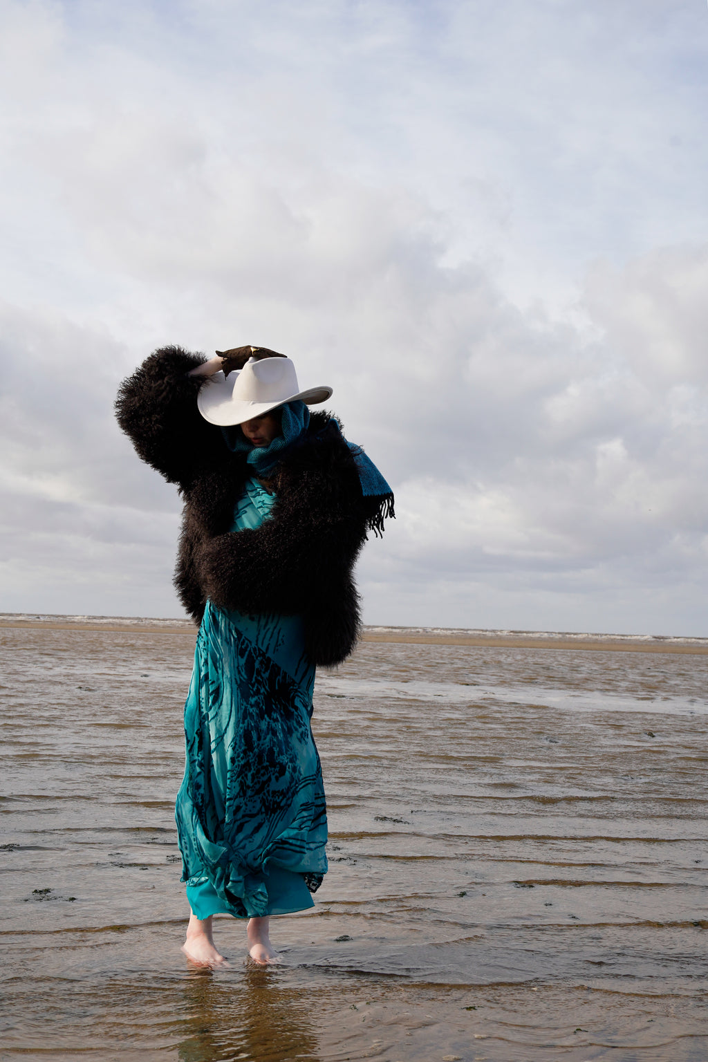 Mongolian Skijor Coat in Chocolate