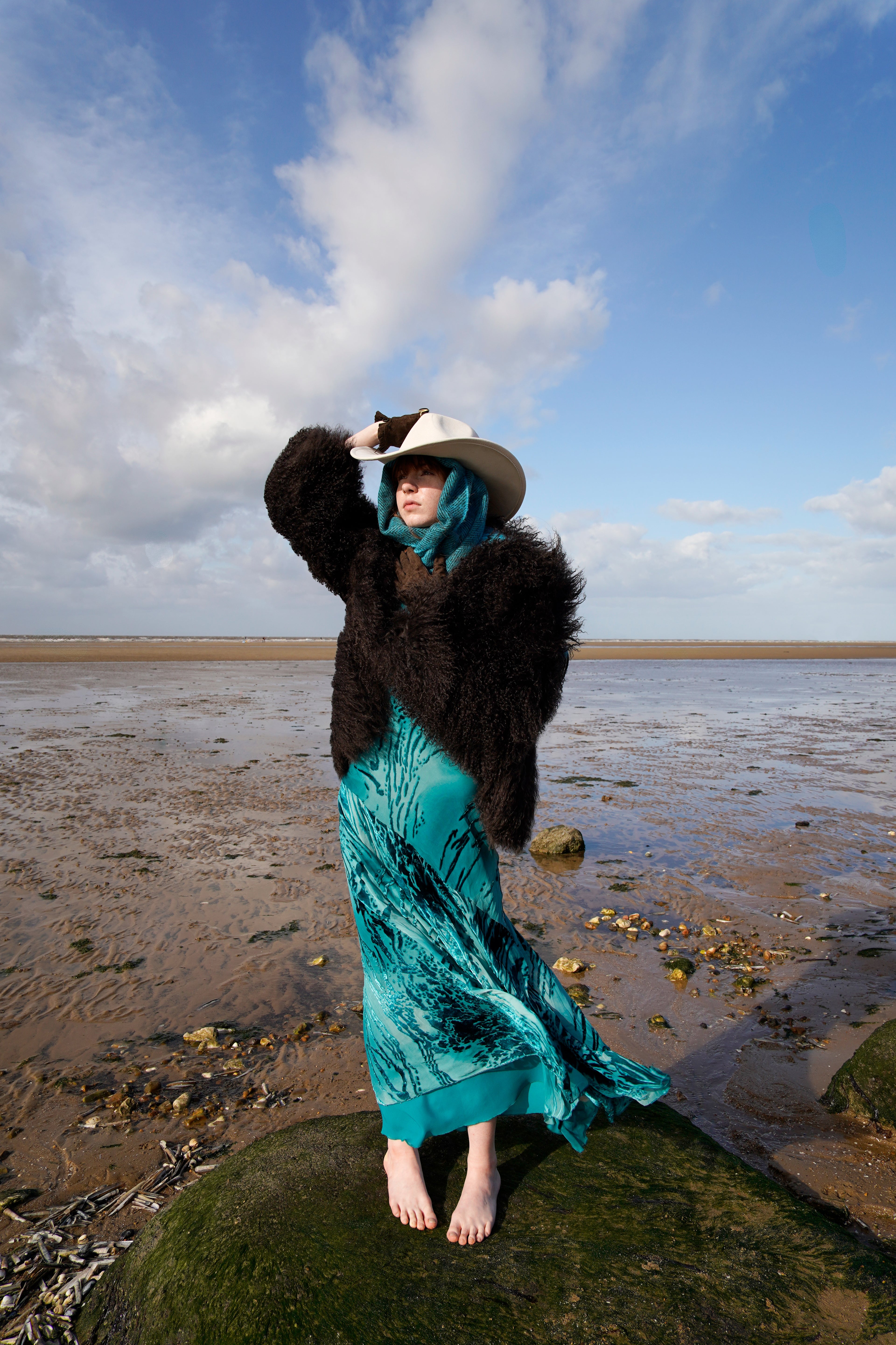 Mongolian Skijor Coat in Chocolate