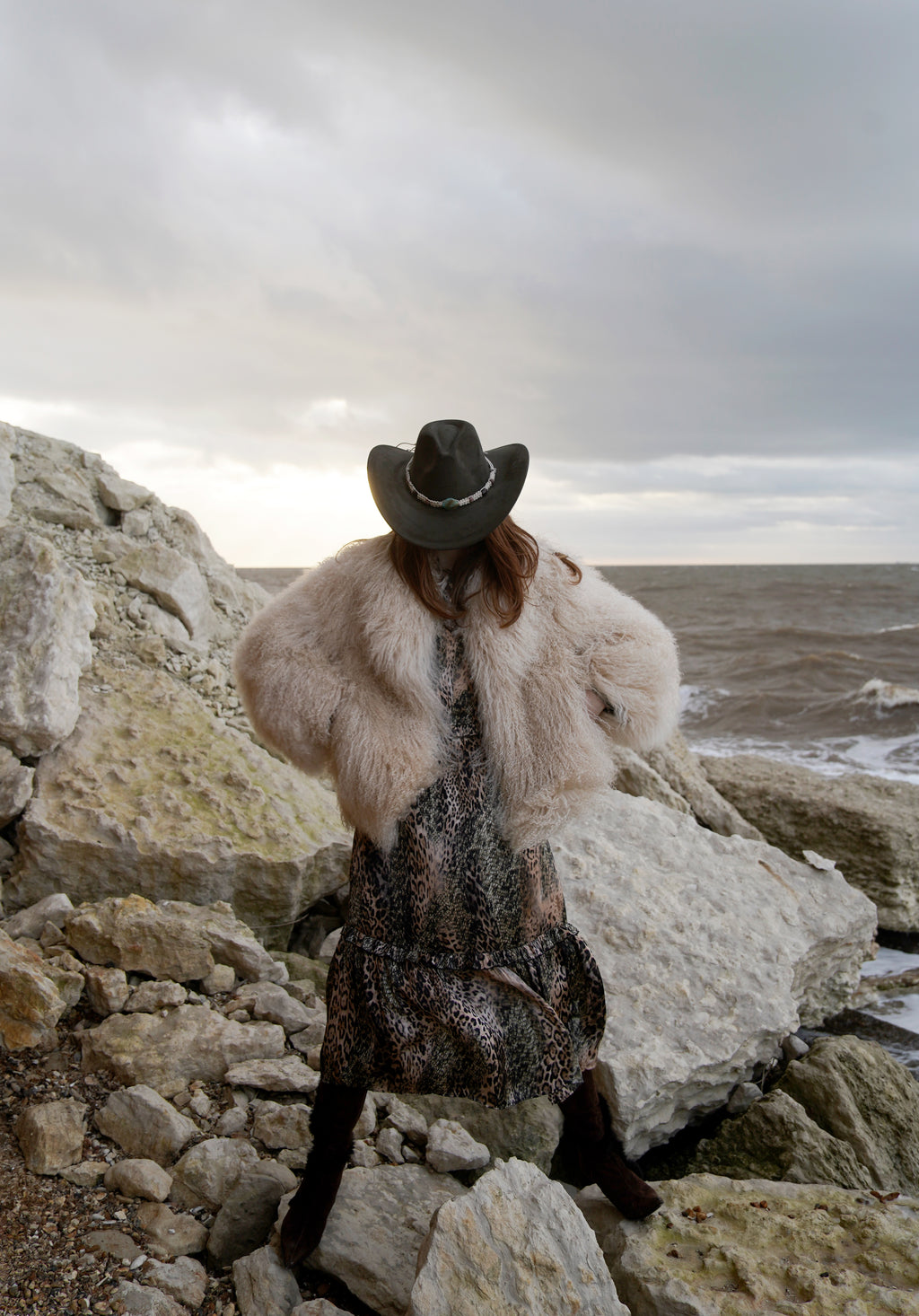 Mongolian Skijor Coat in Buttercream