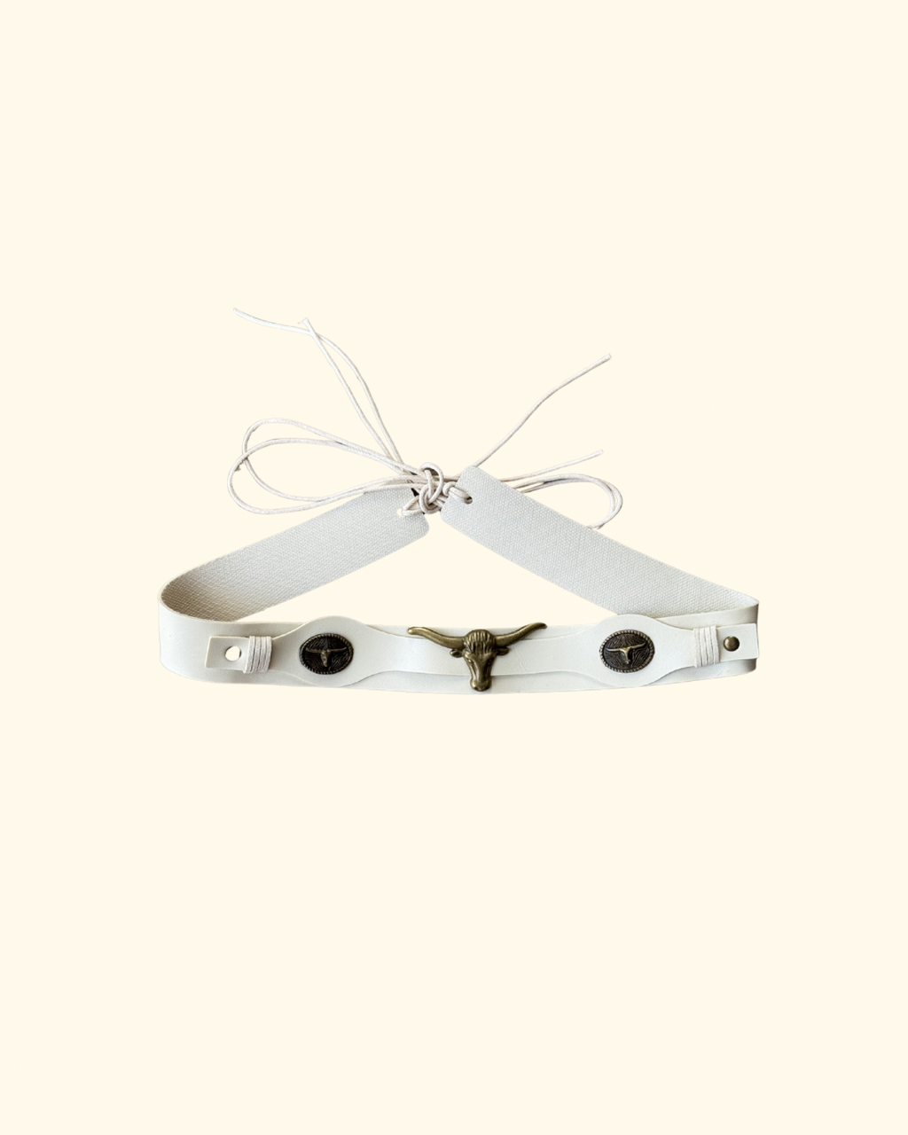 Western Wifey cowboy hat trim in cream and brown