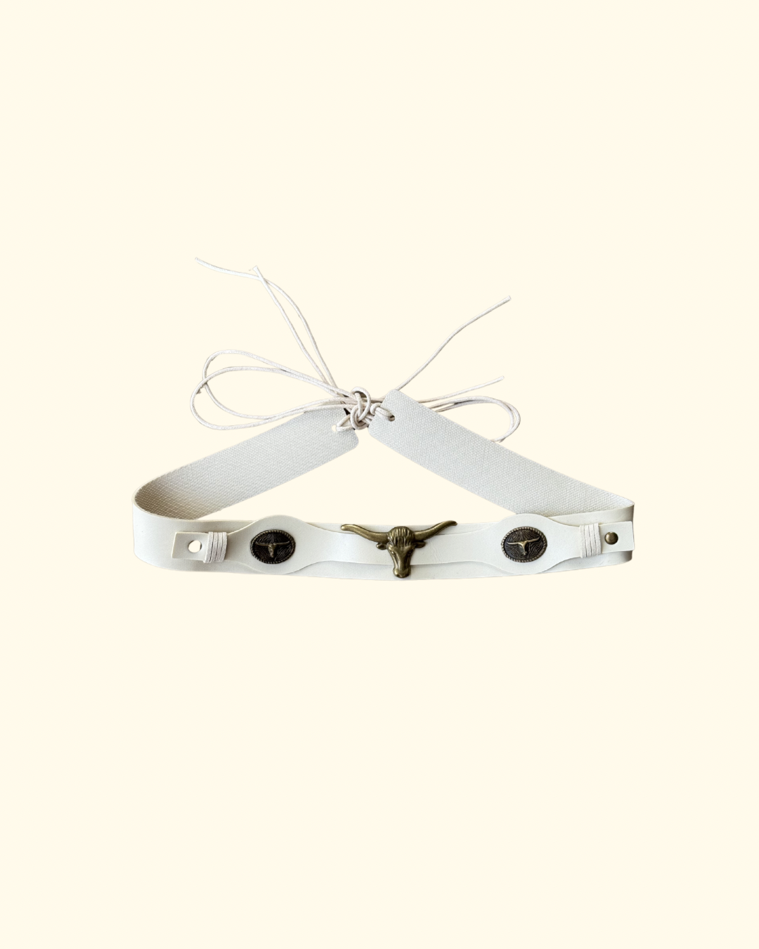 Western Wifey cowboy hat trim in cream and brown