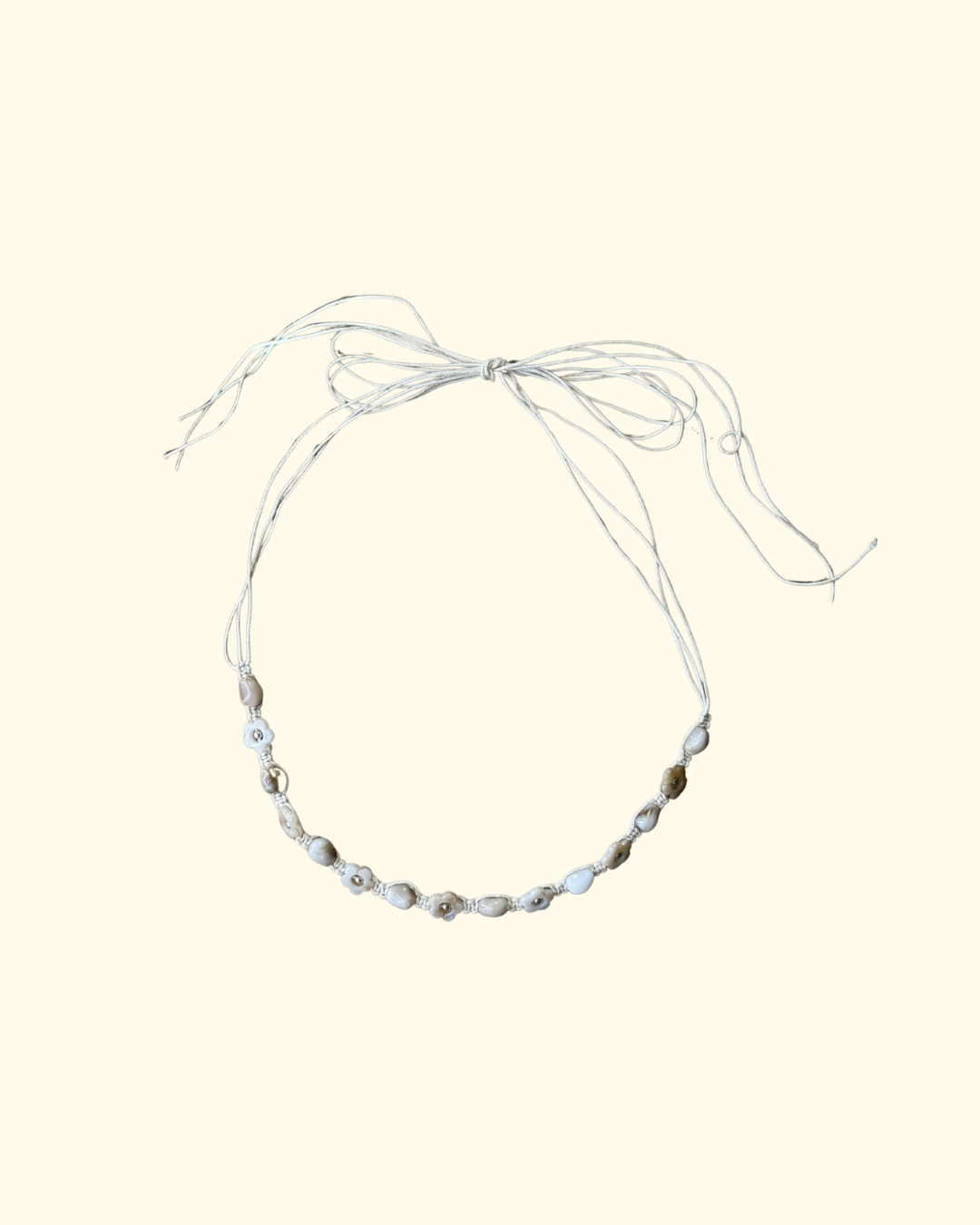 Bridal beaded cowboy hat trim in cream