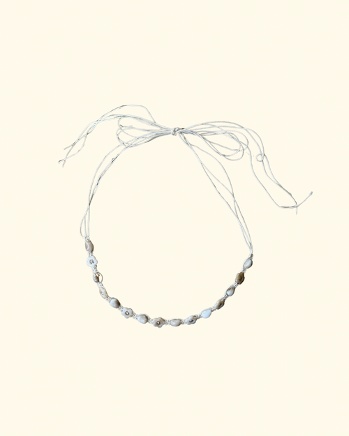 Bridal beaded cowboy hat trim in cream