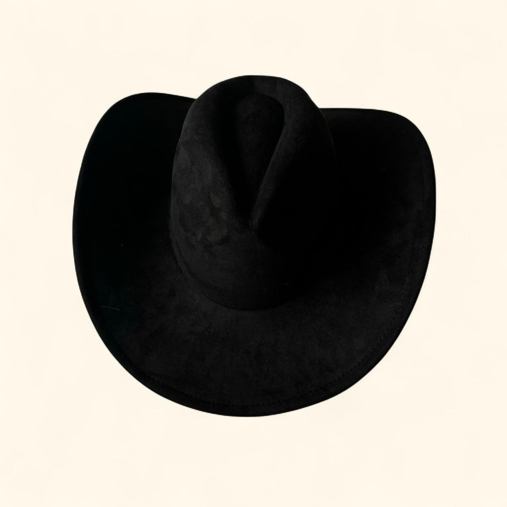 Suedette Cowboy Hat in Black