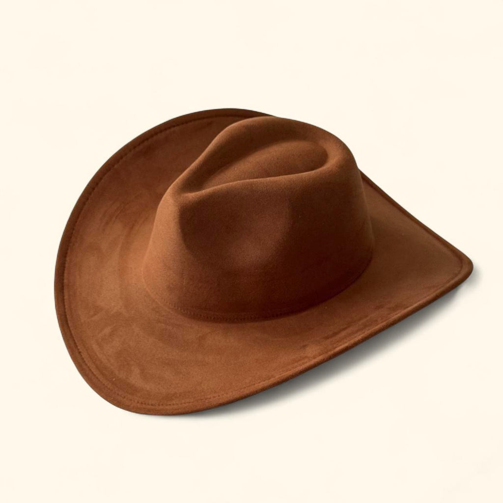 Suedette Cowboy Hat in Brown