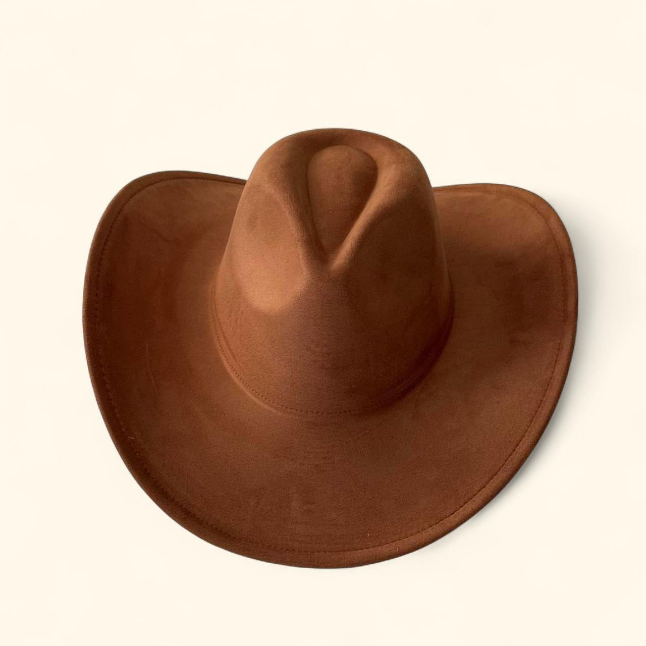 Suedette Cowboy Hat in Brown