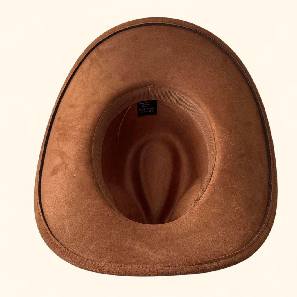 Suedette Cowboy Hat in Brown