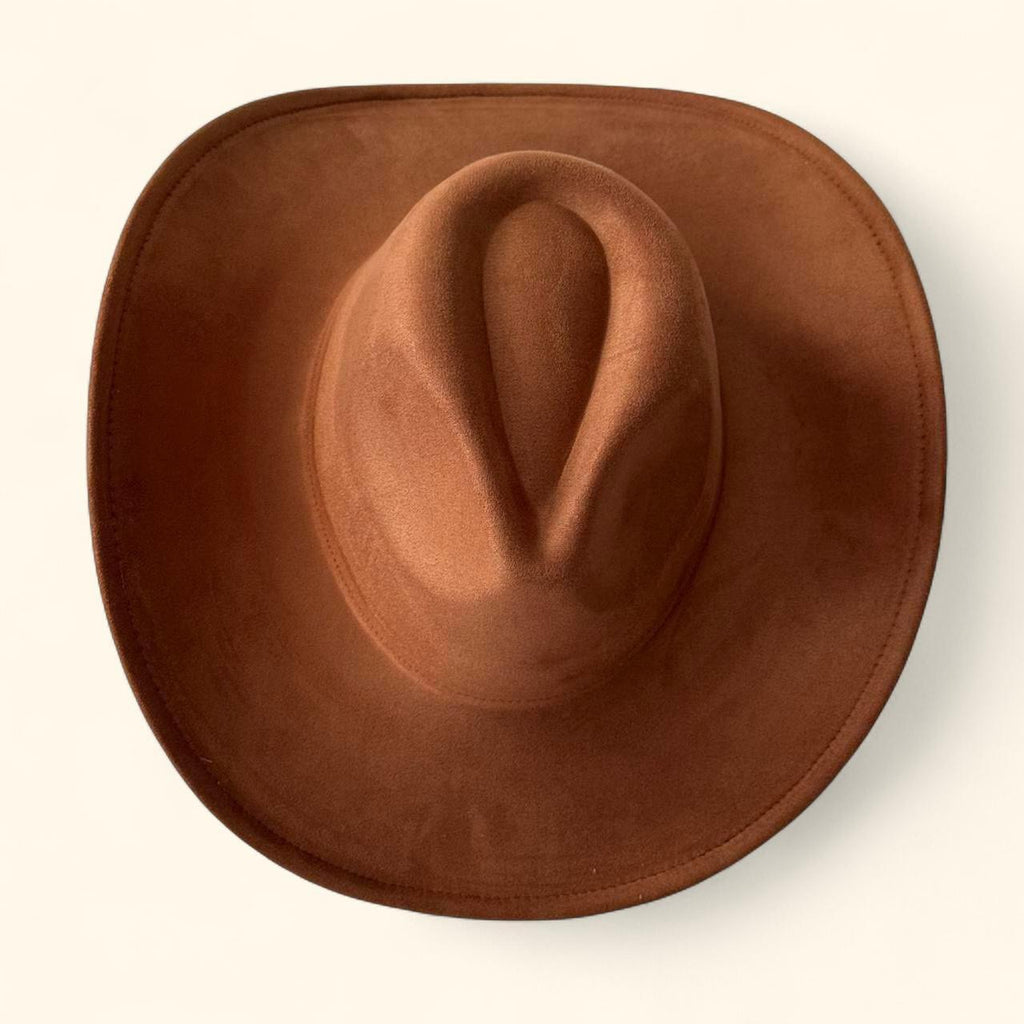 Suedette Cowboy Hat in Brown