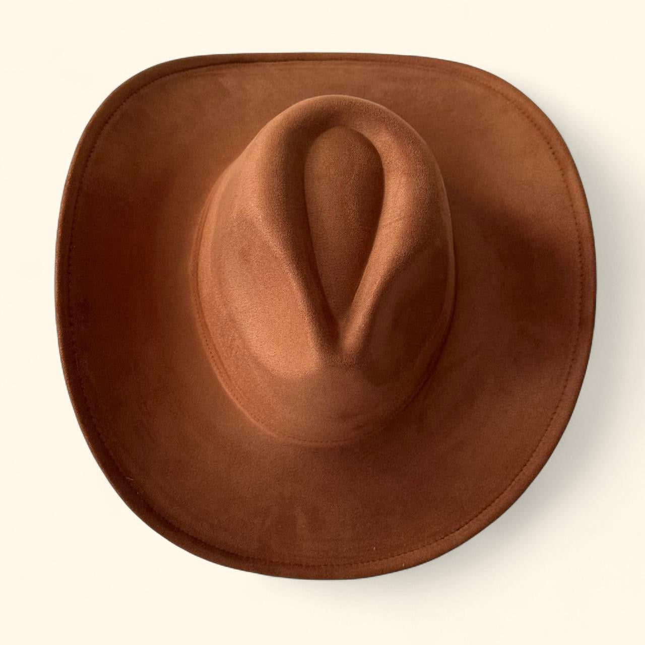 Suedette Cowboy Hat in Brown