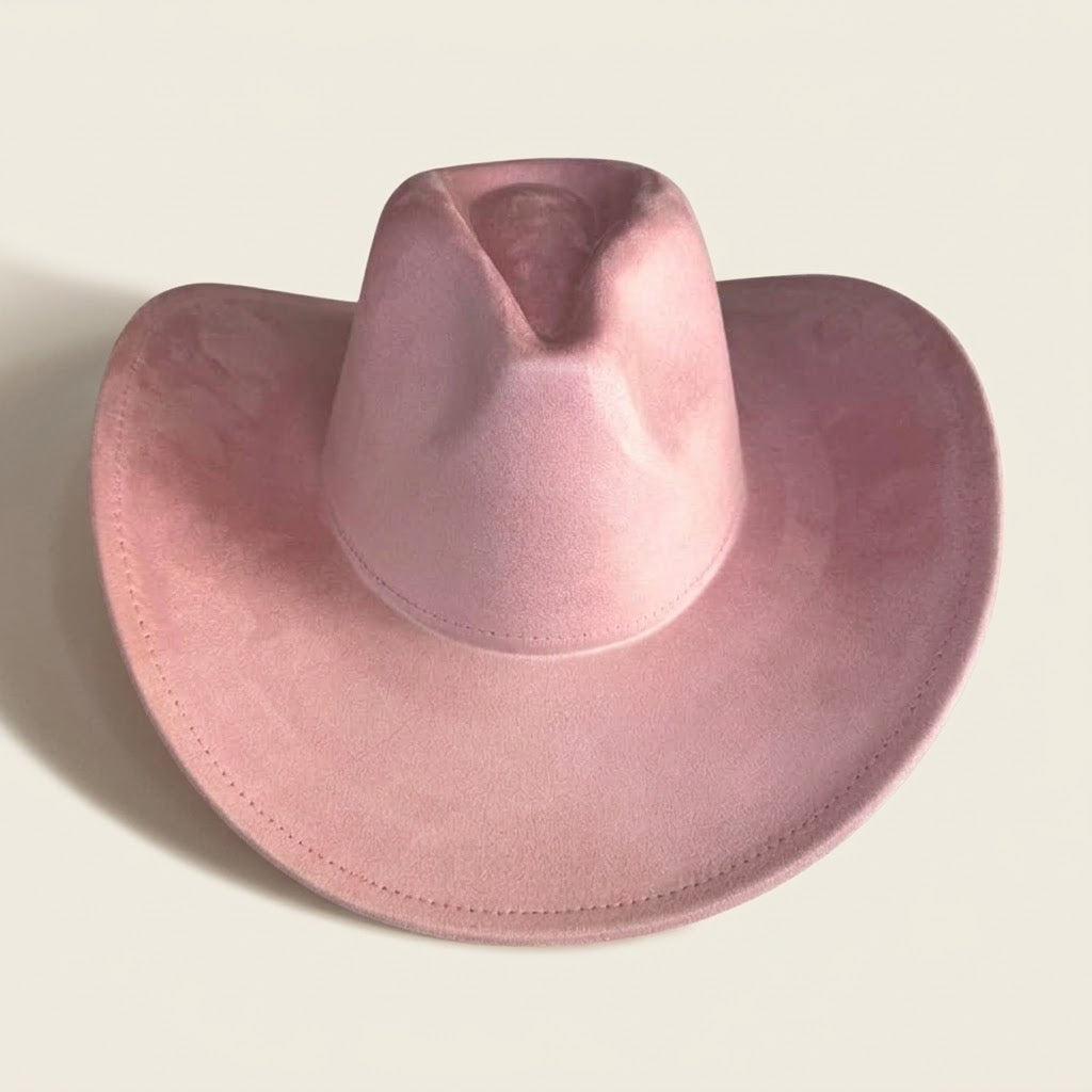 Suedette Cowboy Hat in Pink